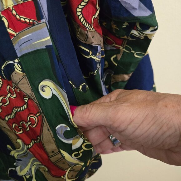 Fuda International Vintage 90s 100% Silk Unique Pattern Bomber Jacket Size L - Picture 3 of 8